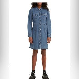 Levi's Blue Denim Midi Dress